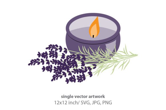 Candle and Lavender Graphics