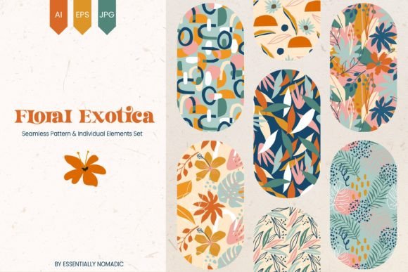 Cut Out Floral Pattern Illustration Graphics