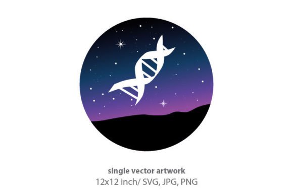 DNA Helix, As Part of Starry Sky