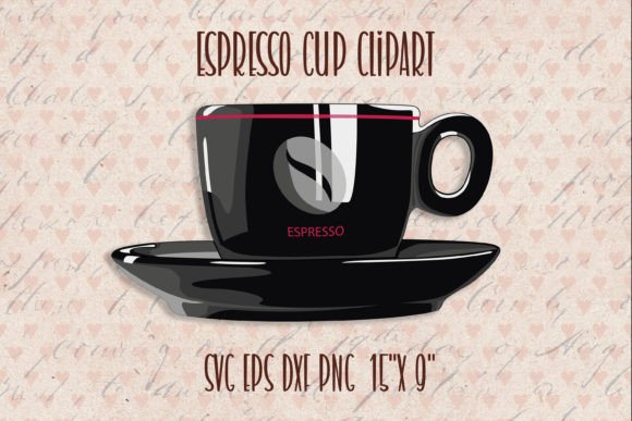 Espresso Coffee Cup Clipart: Graphics and Freebies for Digital Sellers