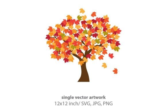 Fall Tree Vector for Graphics & Illustrations