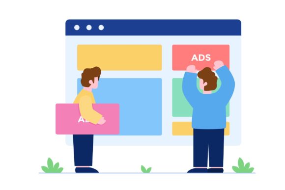 Flat Illustration of Website Advertise