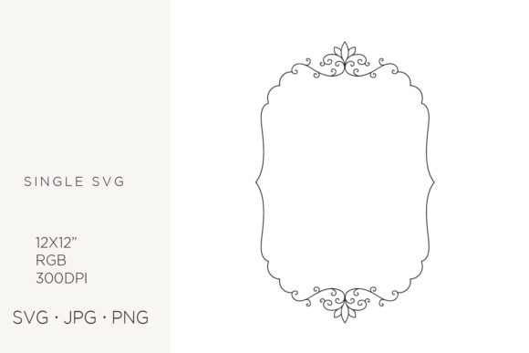 Floral Ornamental Svg Frame: Graphics for Editorial Excellence