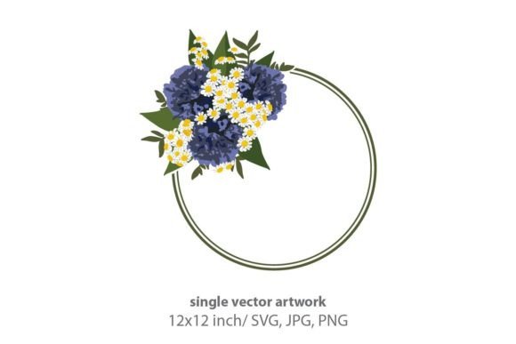 Flowers Wreath, Floral Svg: Graphics for Handmade Creations