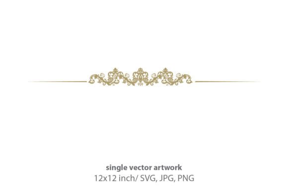Gold Floral Frame with Damask Pattern