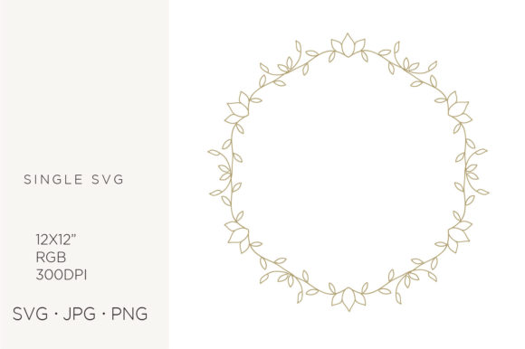 Gold Lotus Label Frame: Graphics and Illustrations for Local Business