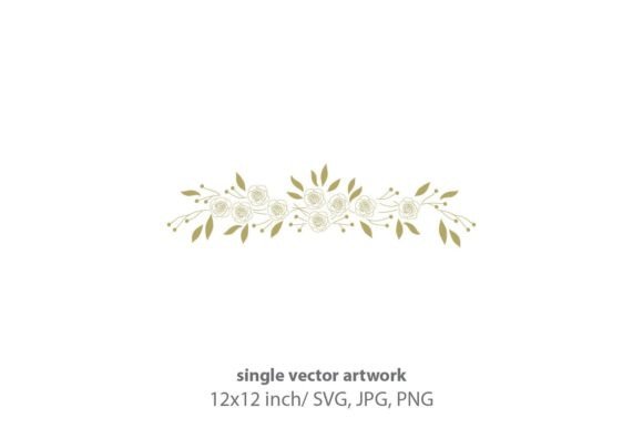 Golden Floral Wreath Graphics