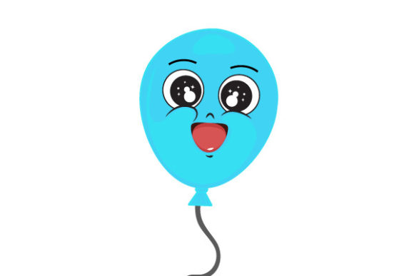 Happy Balloon Face Illustration Graphics