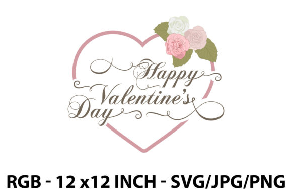 Heart with Roses Graphics & Illustrations