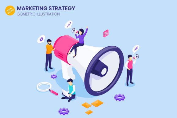 Isometric Marketing Illustration Graphics