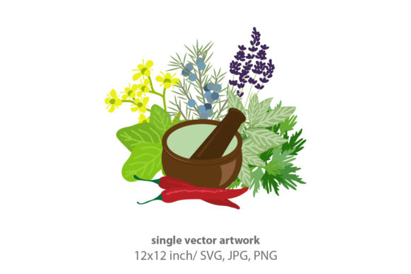 Mortar and Pestle Graphics for Crafters