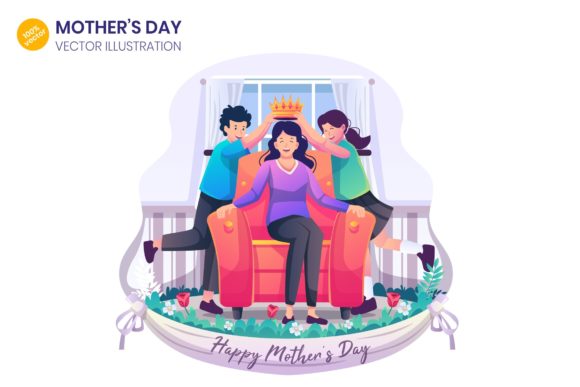 Mother’s Day Illustration – Graphics & Illustrations