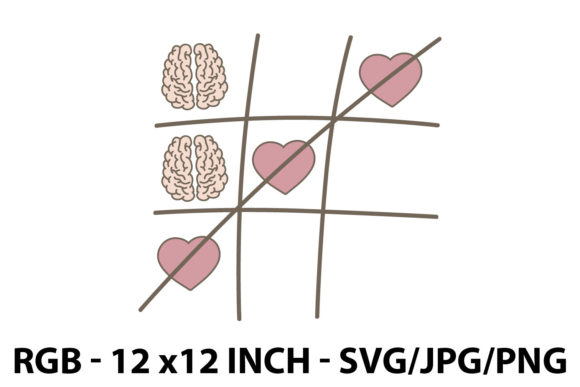 Noughts and Crosses Game with Hearts and Graphics