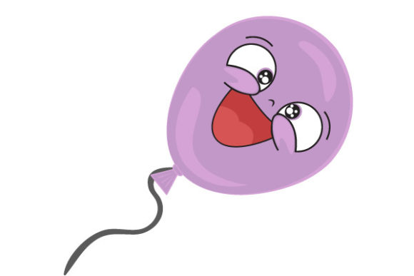 Purple Laughing Balloon Funny Design