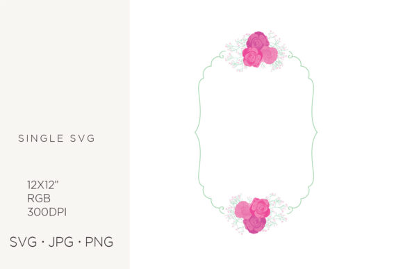 Rose Flowers Wreath: Graphics and Illustrations for Real Projects