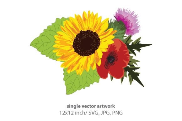 Sunflower Flowers, Floral SVG Graphics