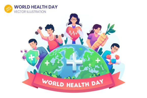 World Health Day Flat Illustration Graphics
